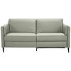 3-SITZER-SOFA in Leder Hellgrau  - Hellgrau/Schwarz, Design, Leder/Metall (190/84/99cm) - Dieter Knoll
