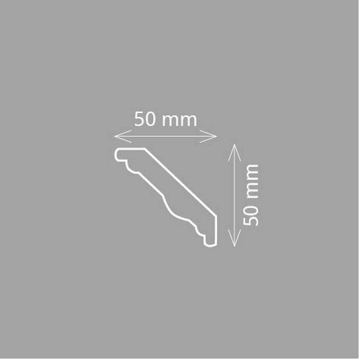 ZIERLEISTE 200/5,0/5,0 cm Weiß Kunststoff  - Weiß, MODERN, Kunststoff (200/5,0/5,0cm)