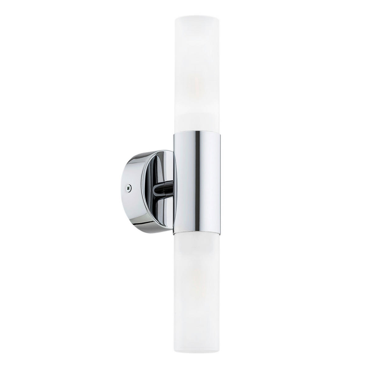 WANDLEUCHTE Taylor 37/8/9 cm   - Chromfarben/Weiß, KONVENTIONELL, Glas/Metall (37/8/9cm)