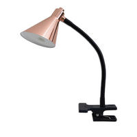 LED-KLEMMLEUCHTE 8,5/8,4 cm   - Schwarz/Kupferfarben, Basics, Metall (8,5/8,4cm) - Näve