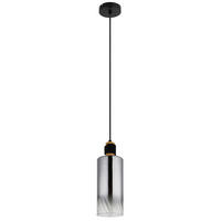HÄNGELEUCHTE OSBORNE 12/150 cm   - Klar/Schwarz, Design, Glas/Holz (12/150cm) - Globo