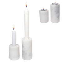 KERZENHALTER - Weiß, Basics, Stein (5/12cm)