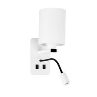 VÄGGLAMPA Magnum 23/22/13 cm   - vit, Klassisk, metall (23/22/13cm)