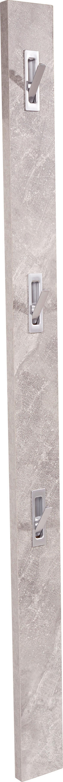 Garderobenpaneel Beton Optik Mit 3 Haken B: 12 Cm