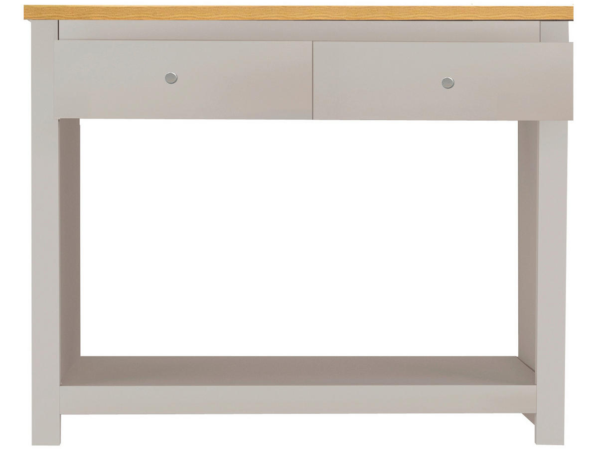 KONSOLENTISCH in Holzwerkstoff 35/97/76 cm    - Eichefarben/Silberfarben, Design, Holzwerkstoff/Metall (35/97/76cm) - MID.YOU