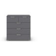 KOMMODE  in 80/81/42 cm  - Chromfarben/Dunkelgrau, Design, Holzwerkstoff/Metall (80/81/42cm) - Carryhome