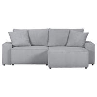 HÖRNSOFFA i manchester ljusgrå  - ljusgrå/svart, Klassisk, textil/plast (250/153cm) - MID.YOU