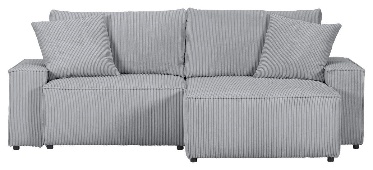 HÖRNSOFFA i manchester ljusgrå  - ljusgrå/svart, Klassisk, textil/plast (250/153cm) - MID.YOU
