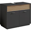 WASCHBECKENUNTERSCHRANK 80/64/40 cm  - Eichefarben/Anthrazit, KONVENTIONELL, Holzwerkstoff/Kunststoff (80/64/40cm) - home24