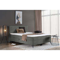BOXBETT 180/200 cm  in Dunkelgrau  - Dunkelgrau/Schwarz, Design, Holz/Holzwerkstoff (180/200cm) - Xora