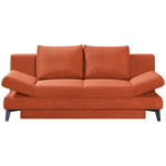 SCHLAFSOFA Cord Rostfarben  inkl. Bettkasten, Schlaffunktion, Armteilverstellung  - Rostfarben/Schwarz, Design, Textil/Metall (200/85/90cm) - Novel