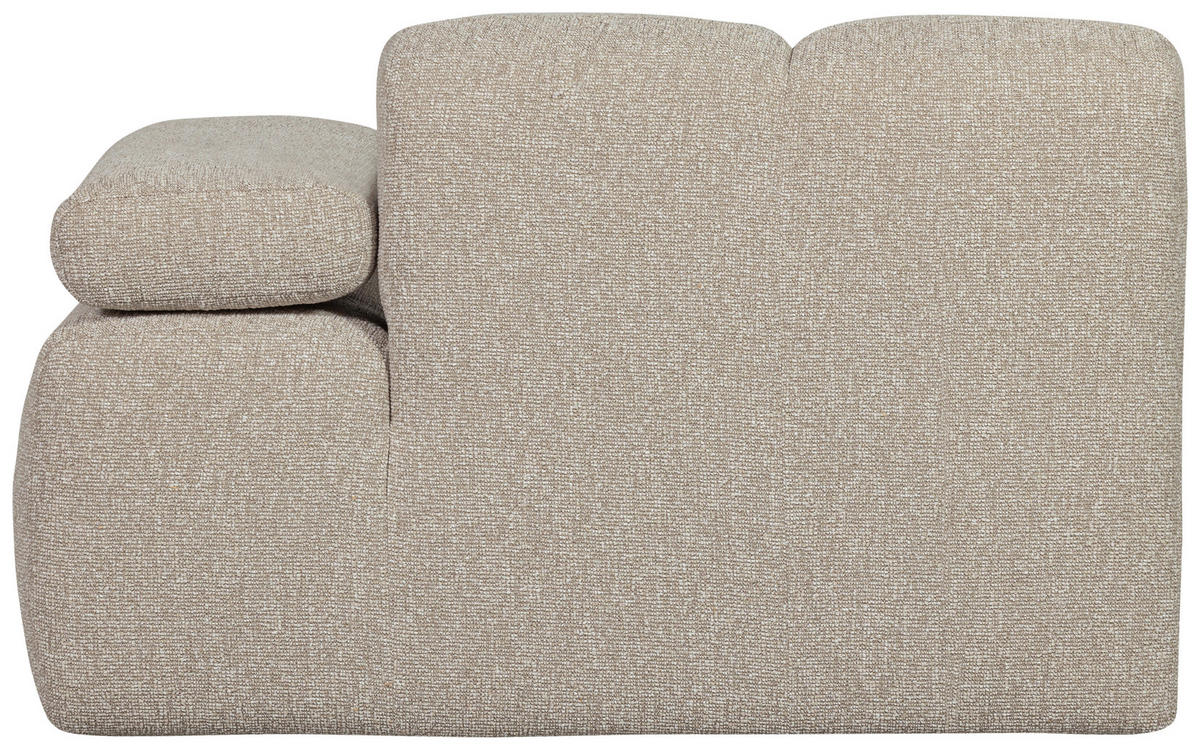 SOFAELEMENT Mojo in Bouclé Beige  - Beige/Schwarz, Design, Kunststoff/Textil (124/74/97cm) - Livetastic