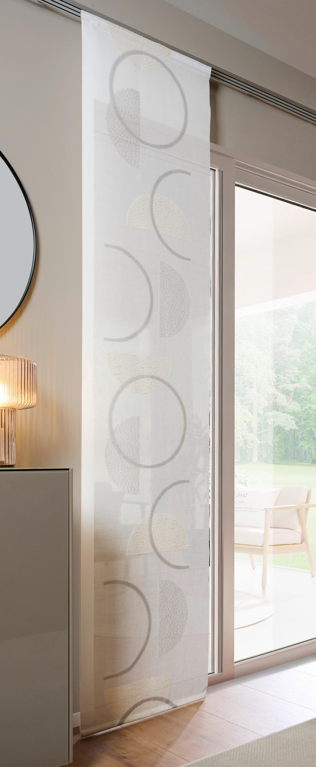 PANEL ZAVJESA siva - siva, Trend, tekstil (60/255cm) - Novel