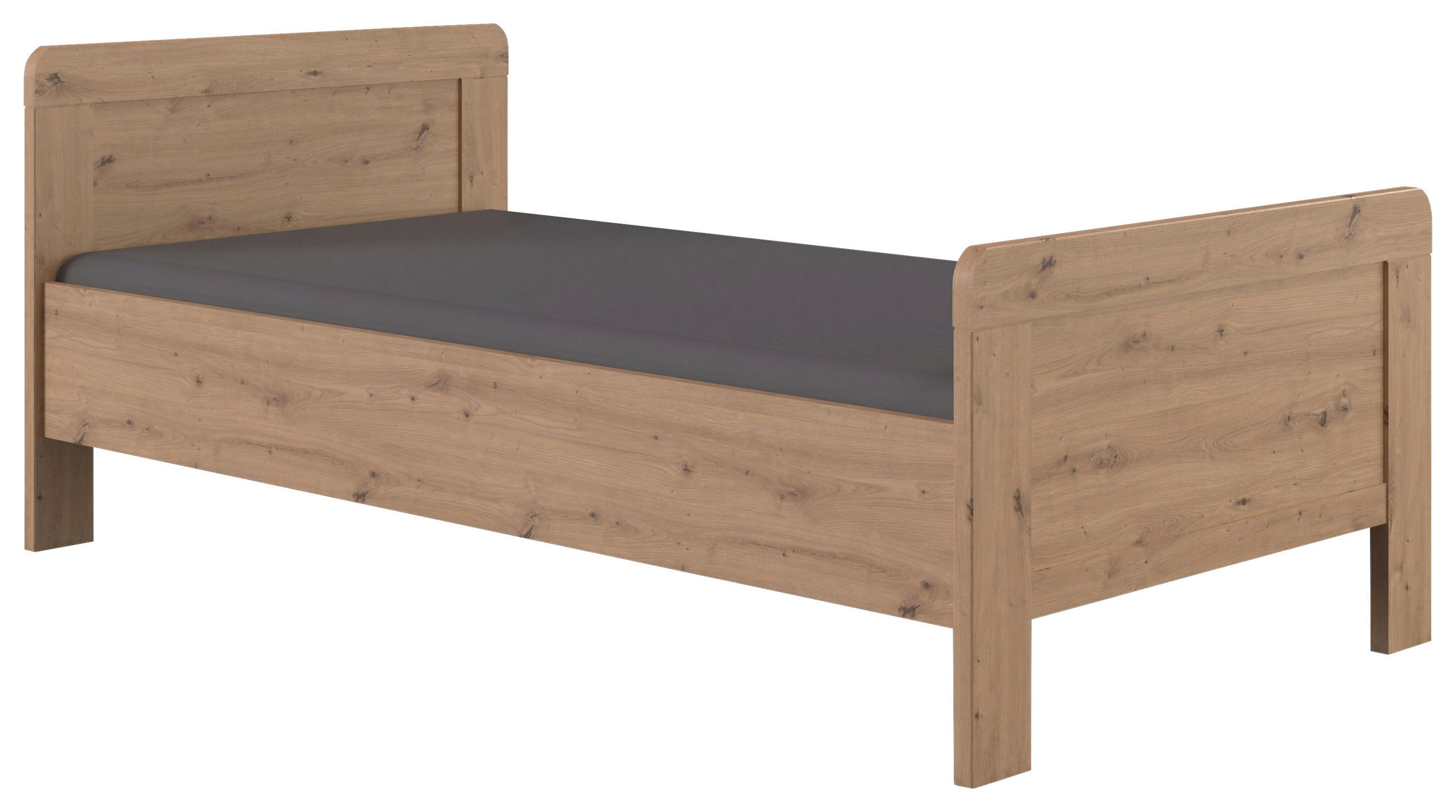 BETT 100/200 cm in Eiche Artisan - Eiche Artisan, Konventionell, Holzwerkstoff (100/200cm) - MID.YOU