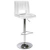 BARHOCKER in Metall, Textil Weiß  - Chromfarben/Weiß, Design, Textil/Metall (41,5/94-115/52cm) - Carryhome