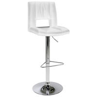 BÁRSZÉK fém, textil fehér  - krómszínű/fehér, Design, textil/fém (41,5/94-115/52cm) - Carryhome