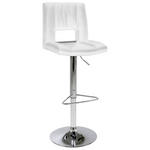 BARHOCKER in Metall, Textil Weiß  - Chromfarben/Weiß, Design, Textil/Metall (41,5/94-115/52cm) - Carryhome