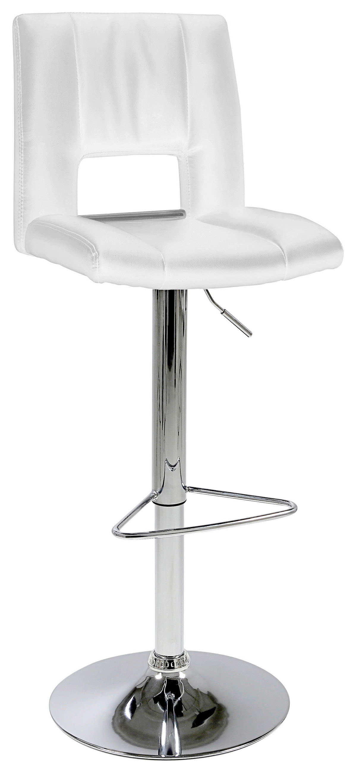 Scaun De Bar din metal, textil, alb