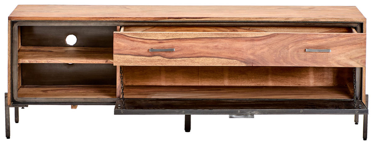 LOWBOARD  in 175/60/40 cm  - Sheeshamfarben/Grau, KONVENTIONELL, Holz/Stein (175/60/40cm) - Livetastic