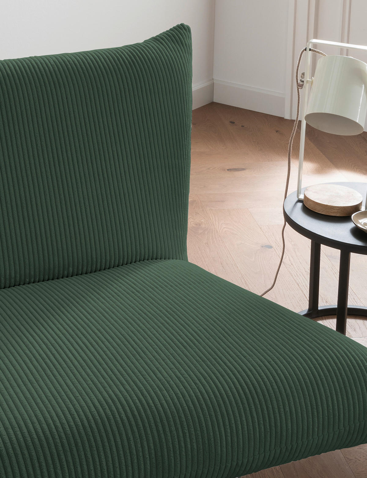 RELAXSESSEL in Textil Dunkelgrün  - Dunkelgrün/Schwarz, Design, Textil/Metall (100/78/96cm) - Livetastic