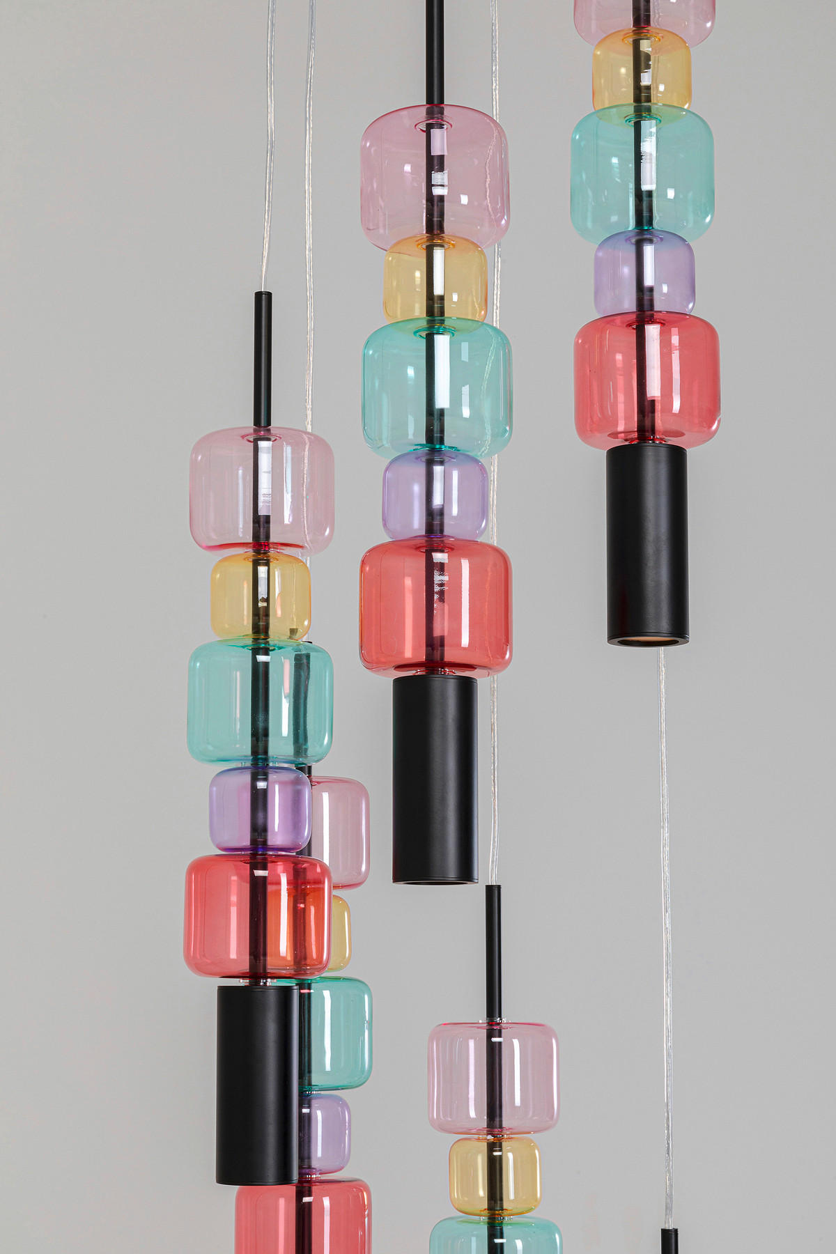 HÄNGELEUCHTE Candy Bar 41/161/41 cm   - MODERN, Glas/Metall (41/161/41cm) - Kare-Design