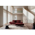 ECKSOFA  in Flachgewebe Rot  234/155 cm  - Rot/Schwarz, Design, Textil/Metall (234/155cm) - Dieter Knoll