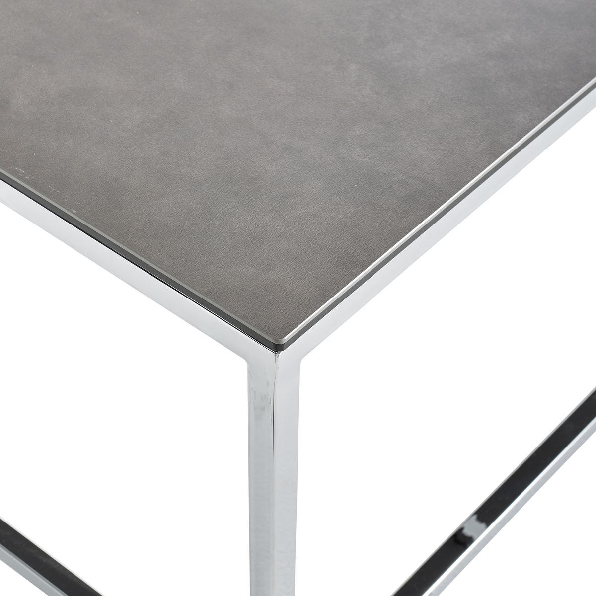 COUCHTISCH ESG 100/60/42 cm rechteckig Grau, Chromfarben  - Chromfarben/Grau, Design, Glas/Keramik (100/60/42cm) - Novel