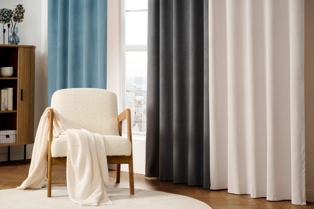 GOTOVA ZAVJESA krem 140/245 cm   - krem, Konvencionalno, tekstil (140/245cm) - Esposa
