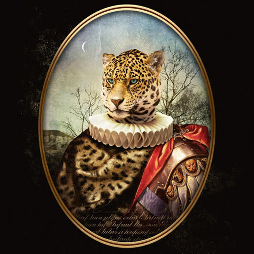 KUNSTDRUCK 14/14 cm  - Rot/Goldfarben, Basics, Papier (14/14cm) - Monee