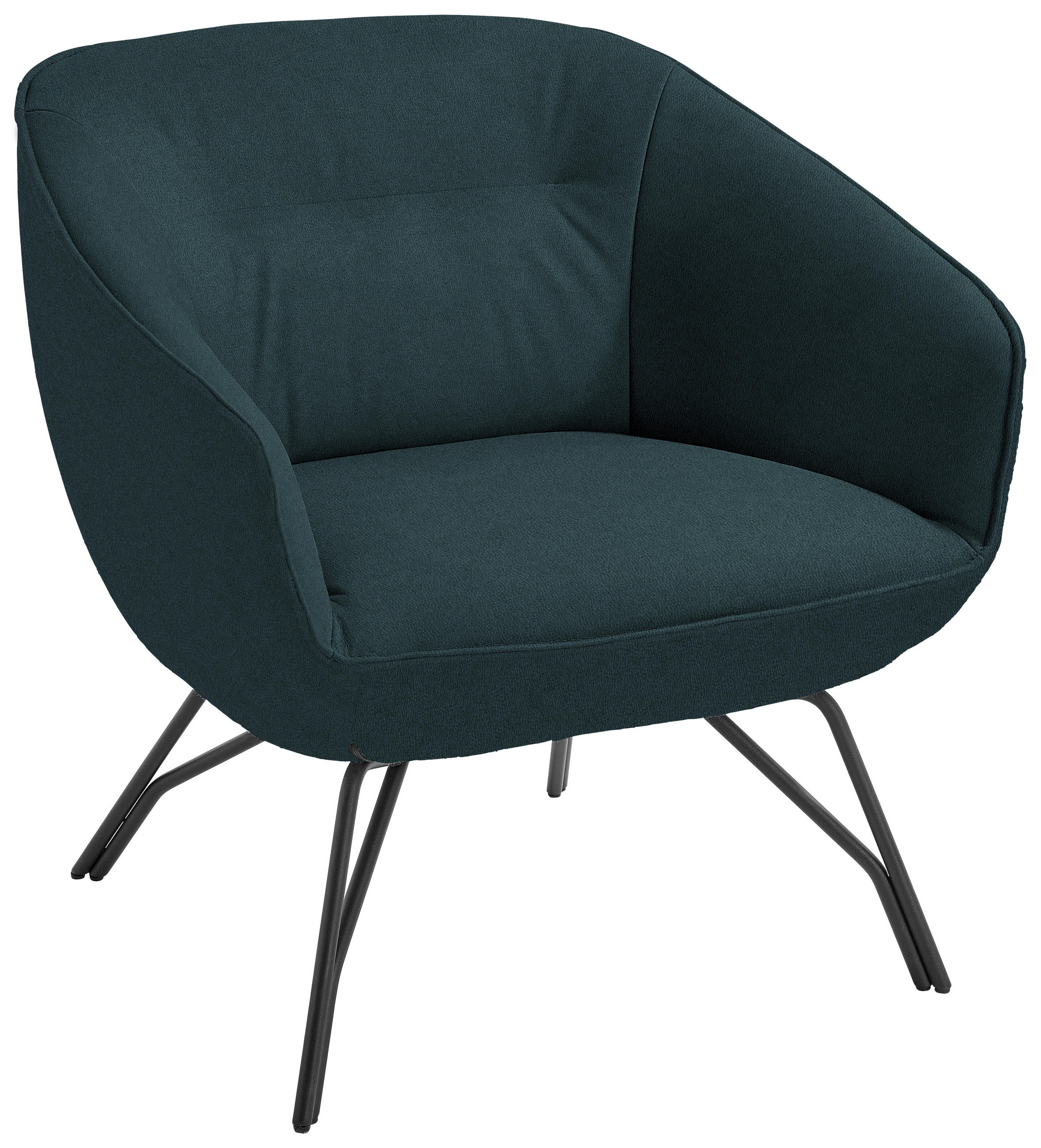 COCKTAILSESSEL - Anthrazit/Petrol, Design, Leder/Metall (76/80/73cm) - Joop!