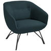 COCKTAILSESSEL - Anthrazit/Petrol, Design, Leder/Metall (76/80/73cm) - Joop!