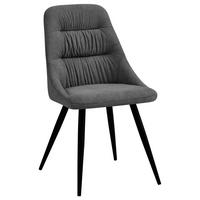 STOL, kovina, tekstil antracit  - črna/antracit, Design, kovina/tekstil (48/85/56cm) - Carryhome