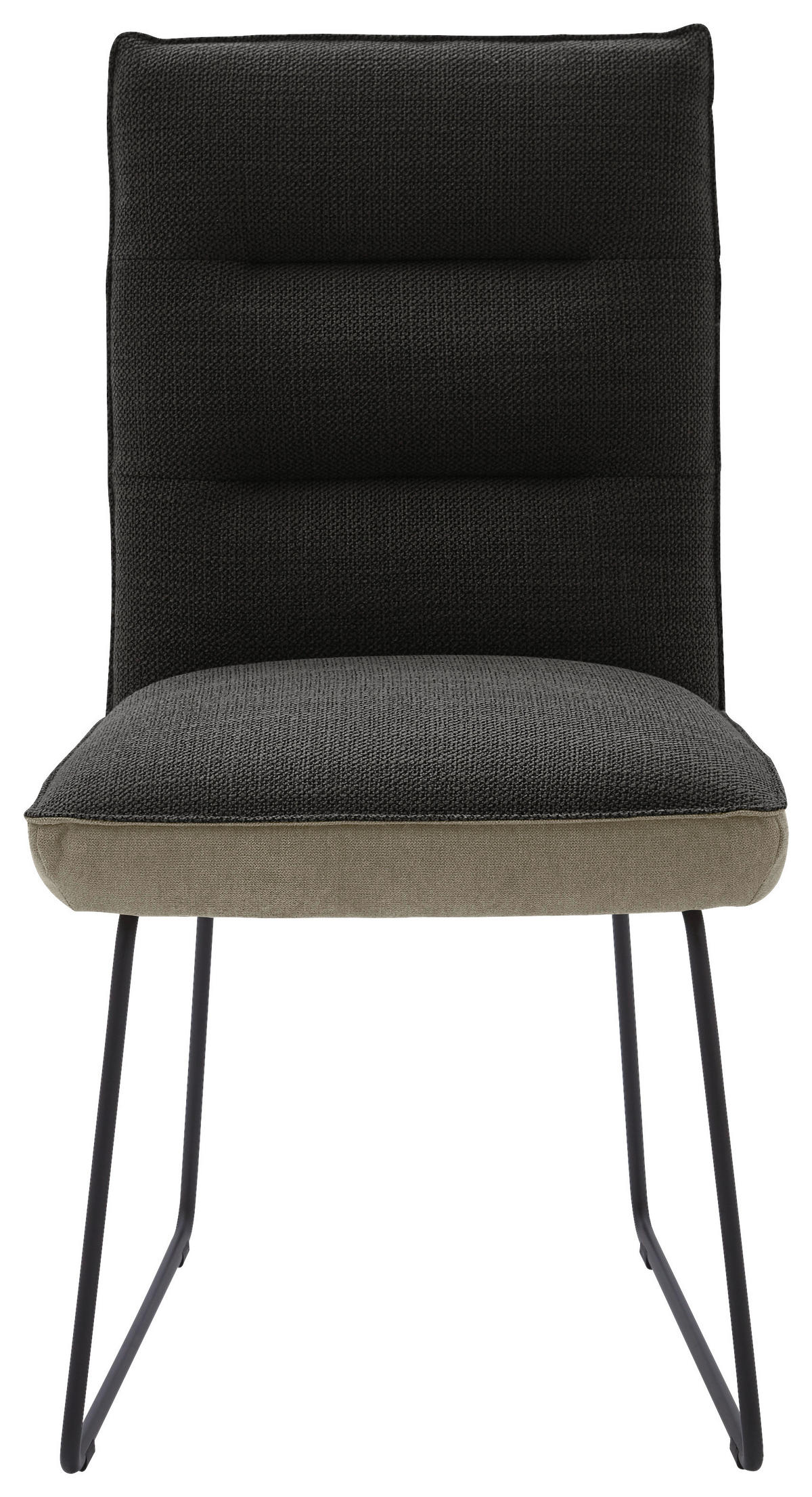 STUHL  in Stahl Flachgewebe  - Greige/Anthrazit, Design, Textil/Metall (49/93/59cm) - Dieter Knoll