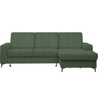ECKSOFA Webstoff Waldgrün  - Waldgrün/Schwarz, Konventionell, Textil/Metall (247/167cm) - Stylife