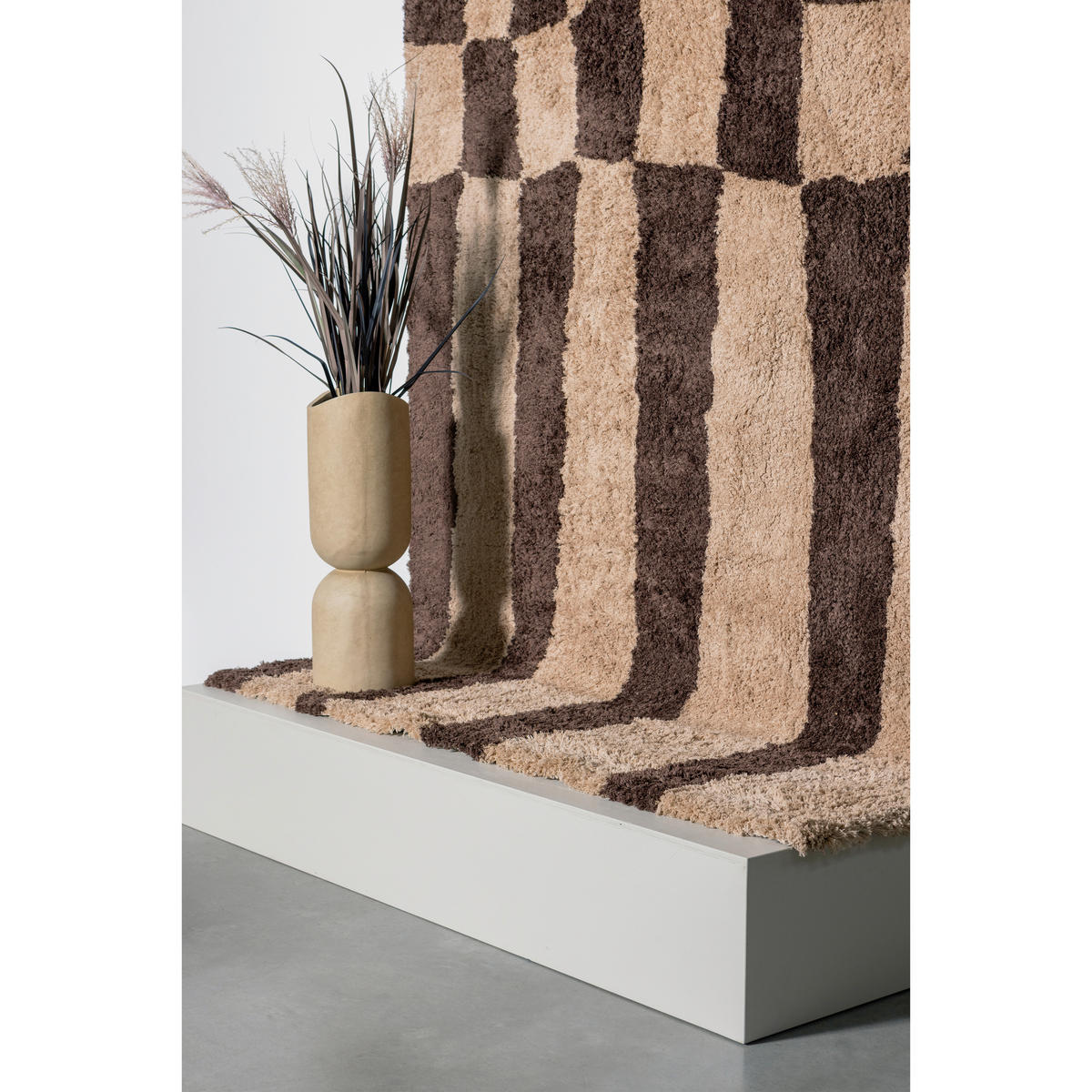 BODENVASE 75 cm  - Beige, Basics, Stein (25/75/25cm) - Livetastic