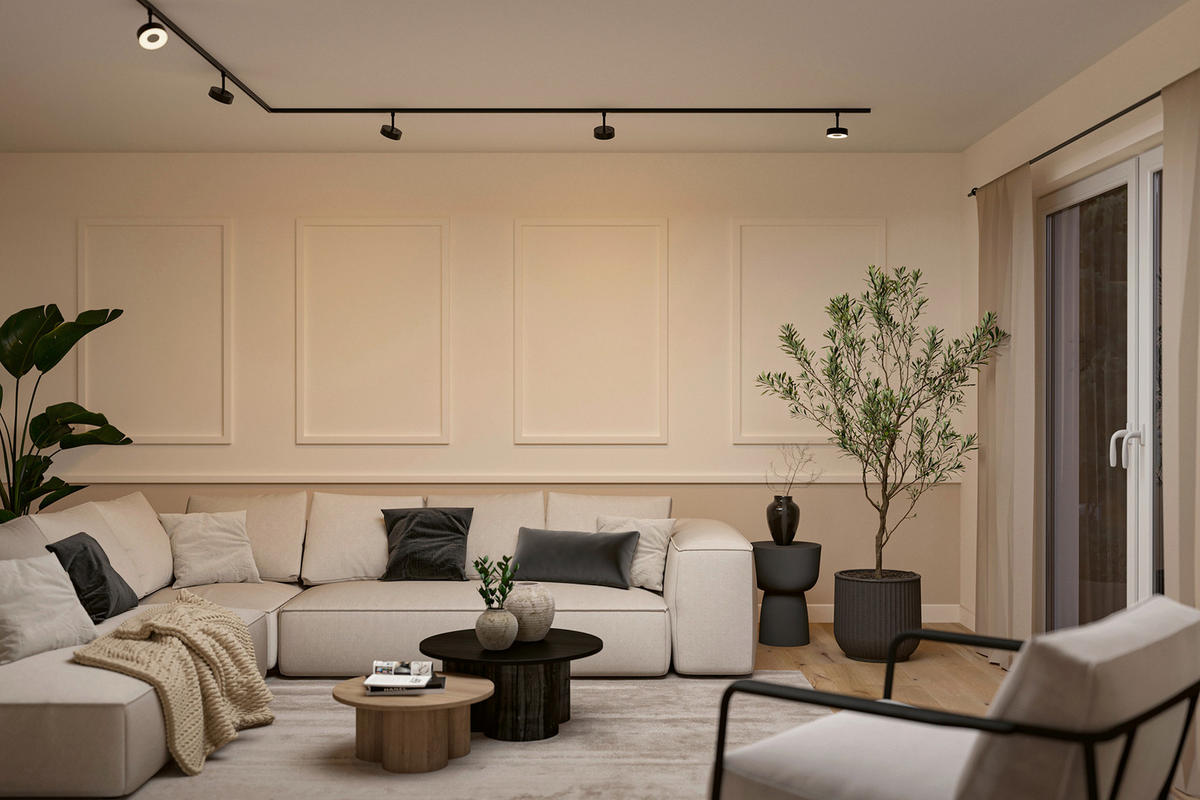 SCHIENENSYSTEM-STRAHLER URail 10/13,5 cm  - Schwarz, Basics, Kunststoff (10/13,5cm) - Paulmann