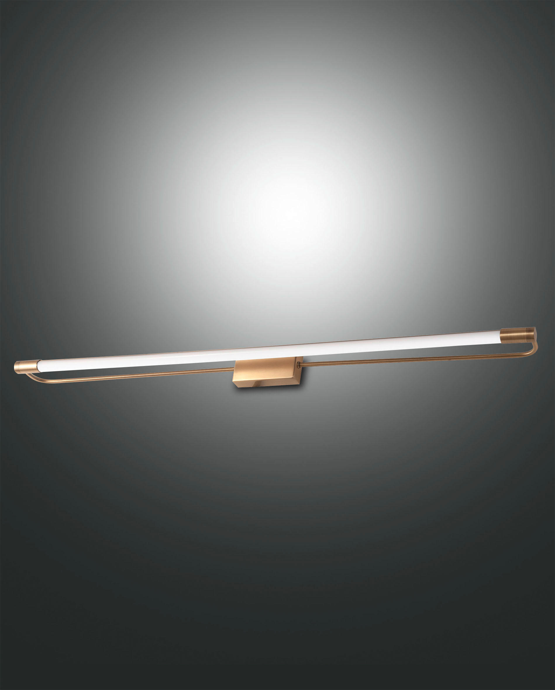 SPIEGELLEUCHTE Rapallo 80/8/5 cm   - Messingfarben, Design, Kunststoff/Metall (80/8/5cm) - Fabas Luce