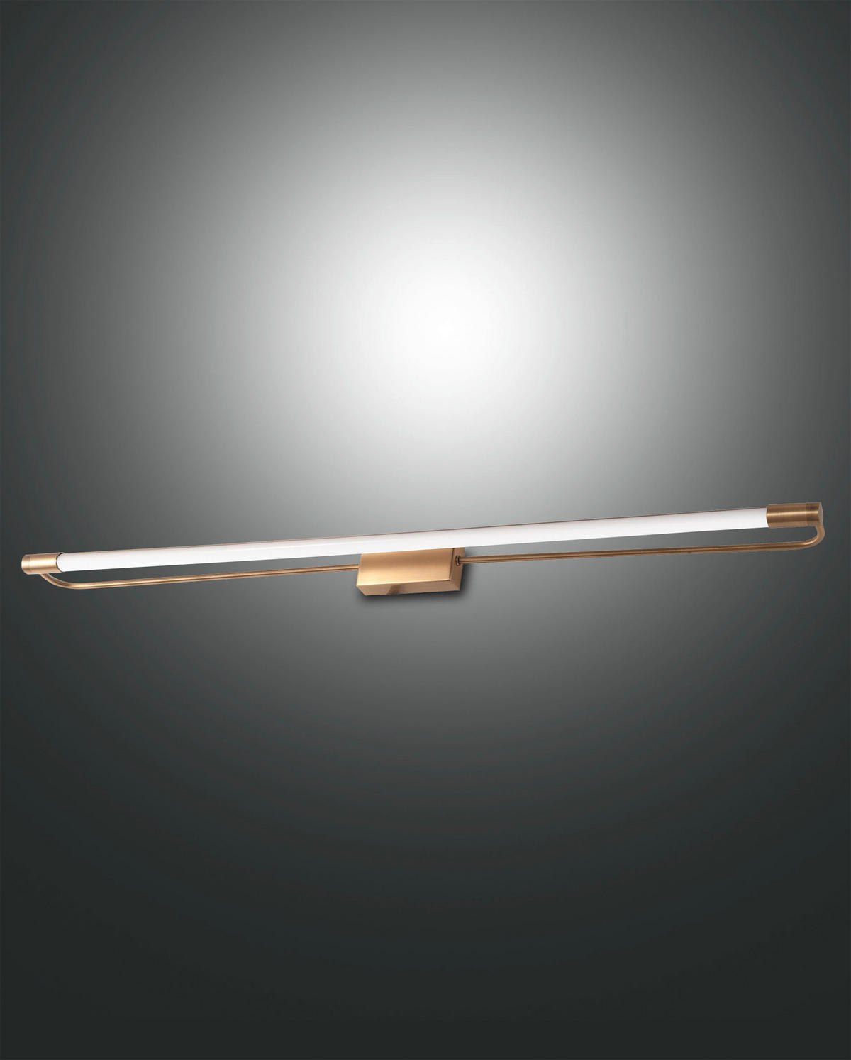 SPIEGELLEUCHTE Rapallo 80/8/5 cm   - Messingfarben, Design, Kunststoff/Metall (80/8/5cm) - Fabas Luce