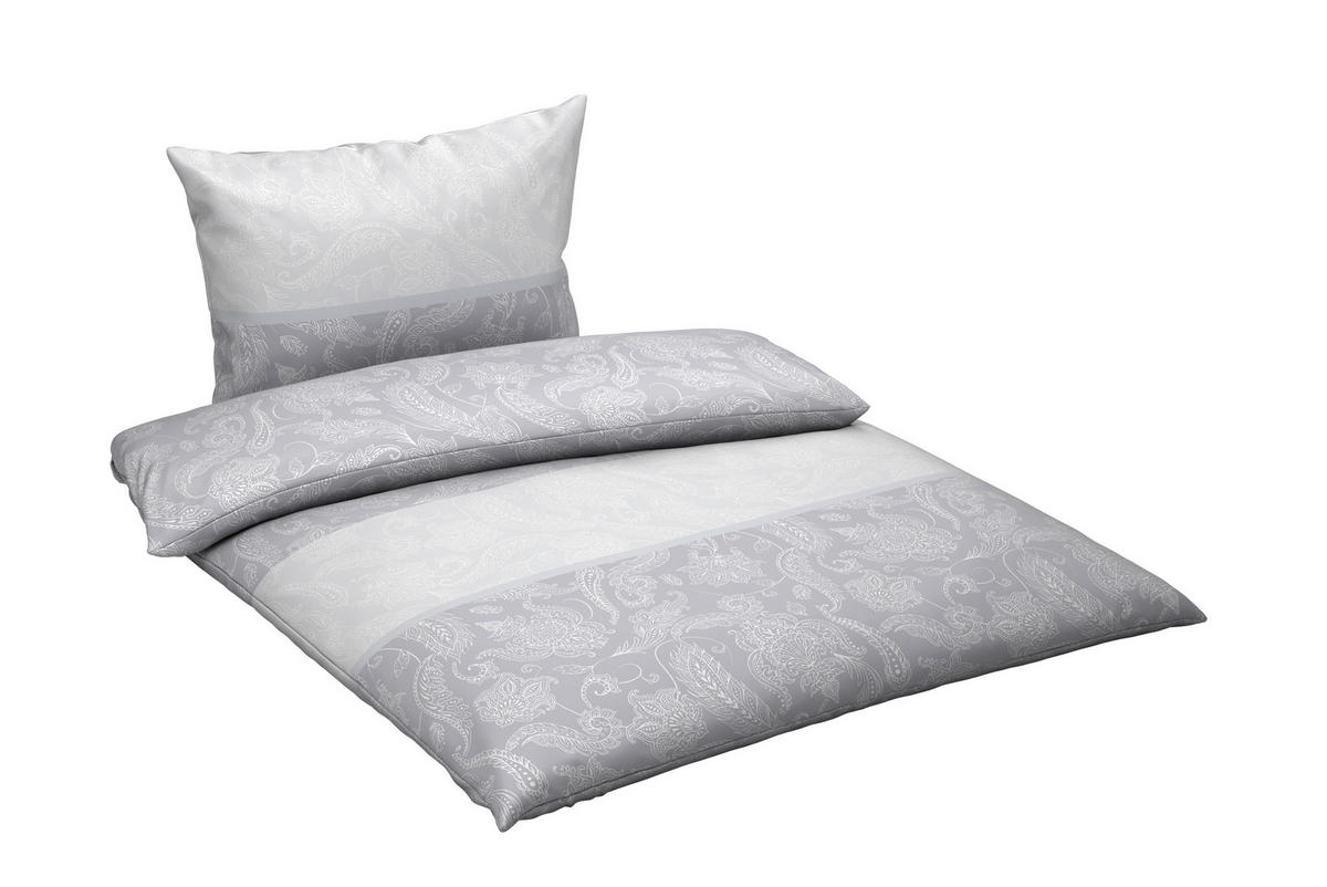 BETTWÄSCHE Satin 200/200 cm  - Grau, Textil (200/200cm) - Novel