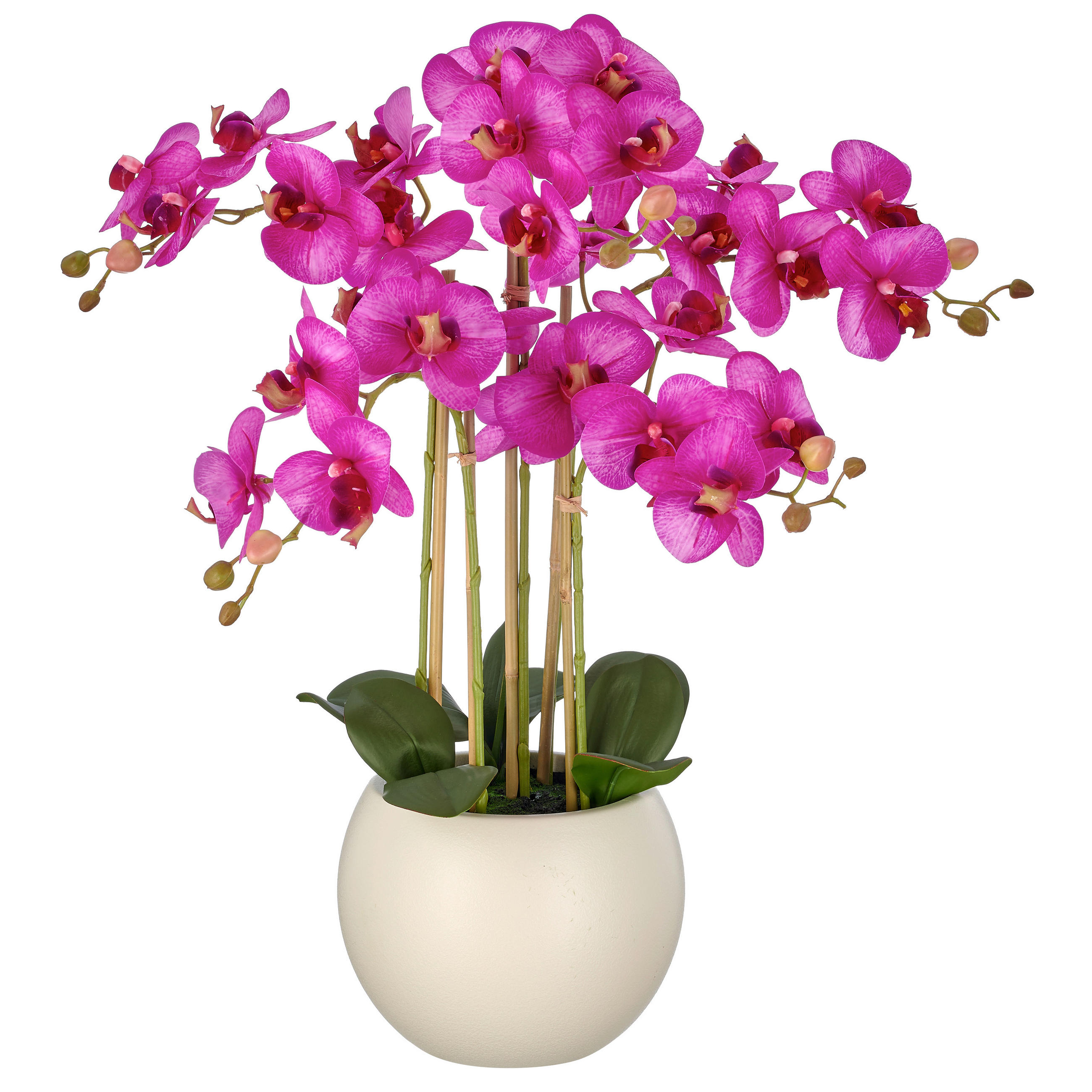 KUNSTBLUME - Lila/Creme, Basics, Kunststoff (65cm)