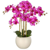 KUNSTBLUME - Lila/Creme, Basics, Kunststoff (65cm)