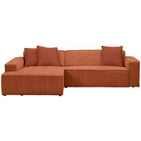 ECKSOFA  in Chenille Rostfarben  188/280 cm  - Rostfarben/Schwarz, KONVENTIONELL, Kunststoff/Textil (188/280cm) - Carryhome