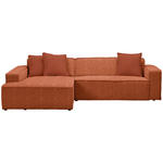 ECKSOFA in Chenille Rostfarben  188/280 cm  - Rostfarben/Schwarz, KONVENTIONELL, Kunststoff/Textil (188/280cm) - Carryhome