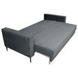 SCHLAFSOFA Cord Dunkelgrau  - Dunkelgrau/Schwarz, KONVENTIONELL, Textil/Metall (222/93/98cm) - Carryhome