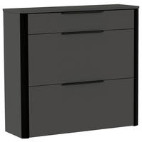 SCHUHSCHRANK 104/96/34 cm  - Anthrazit/Schwarz, Design, Holzwerkstoff/Metall (104/96/34cm) - Dieter Knoll