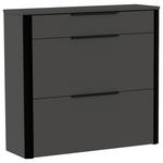 SCHUHSCHRANK  in 104/96/34 cm  - Anthrazit/Schwarz, Design, Holzwerkstoff/Metall (104/96/34cm) - Dieter Knoll