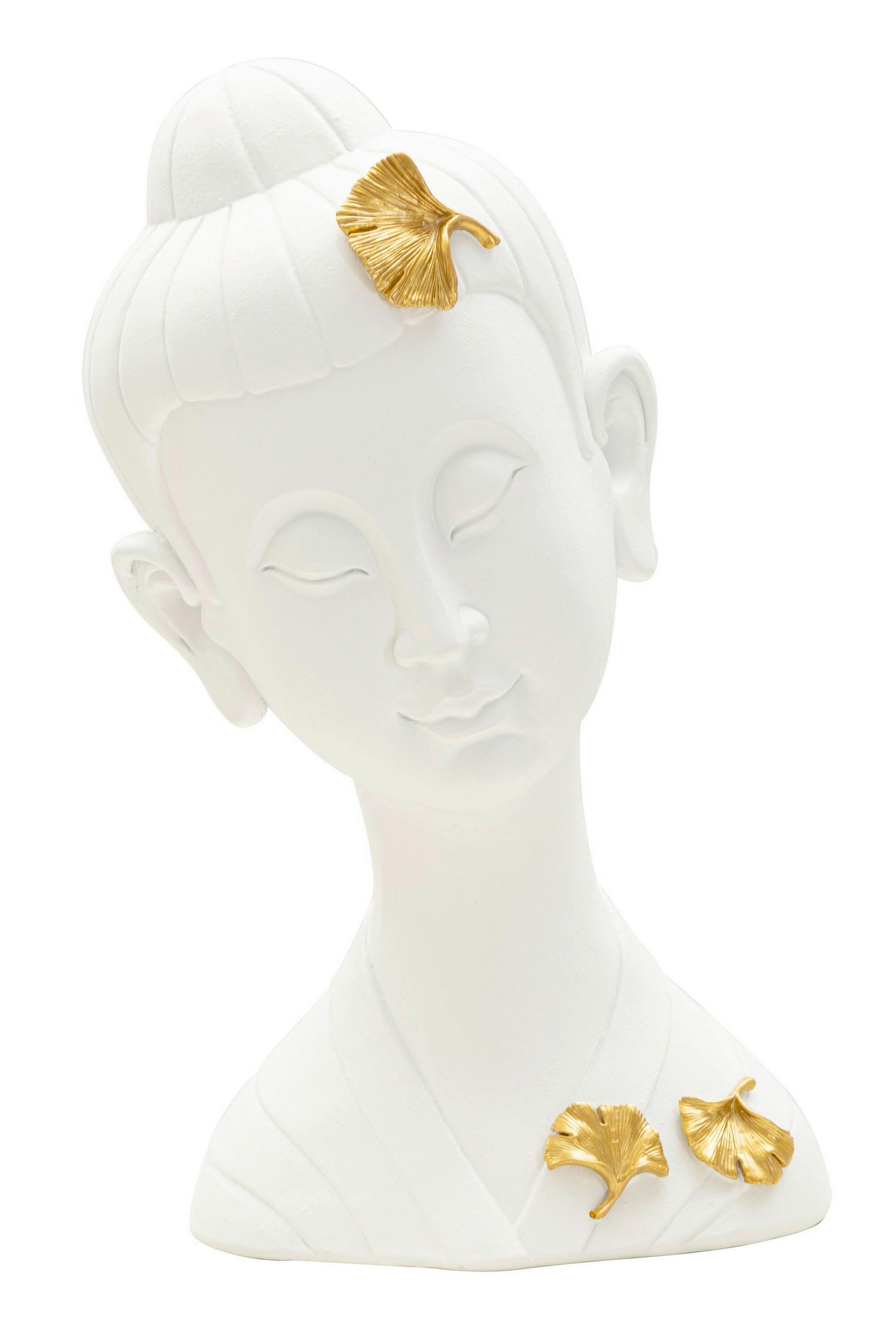 Mauro Ferretti Skulptur Weiß, Gold 21.5x35x16 cm