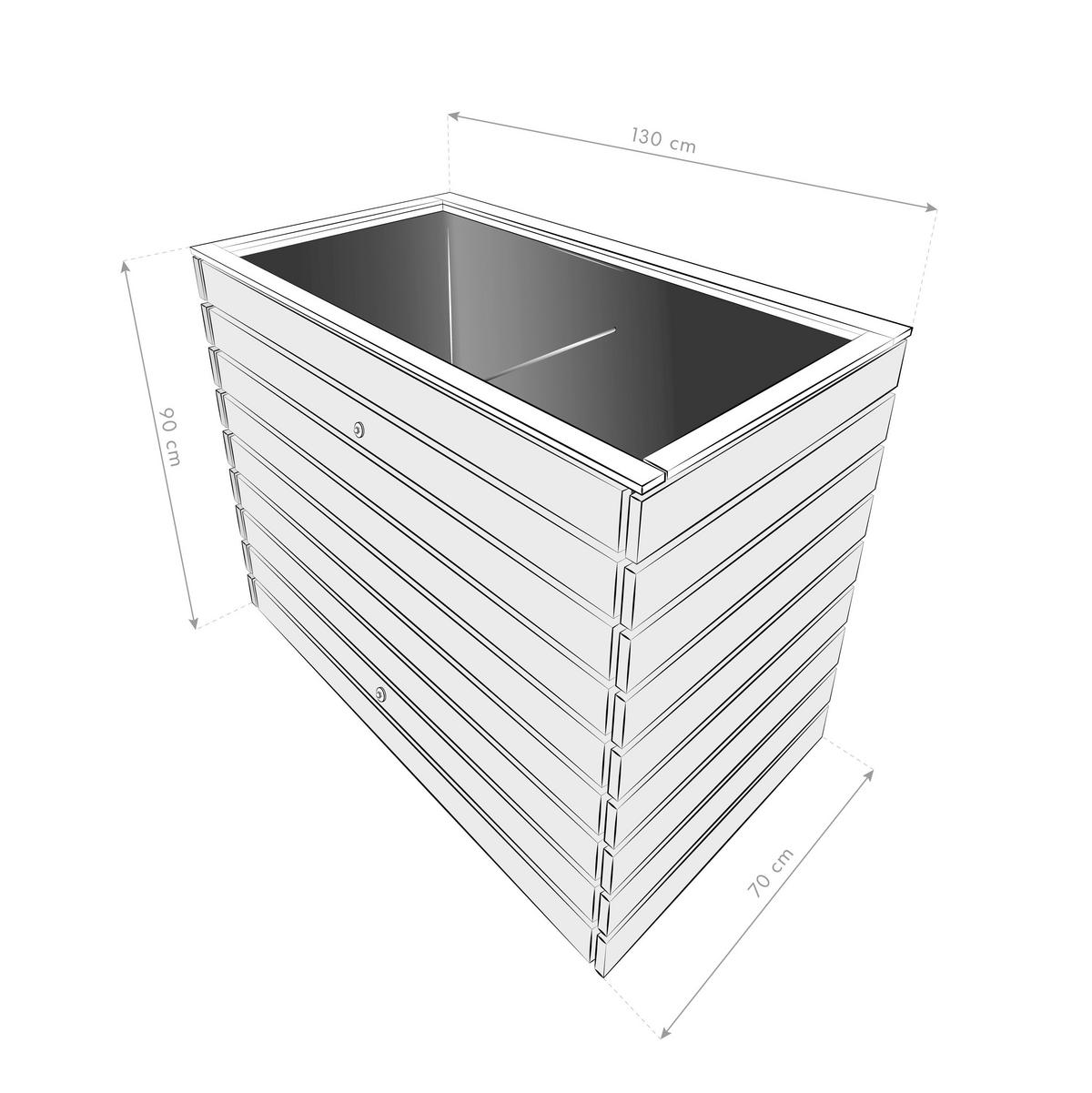 VYVÝŠENÝ ZÁHON   - farba smreka, Basics, drevo (70/90/130cm)