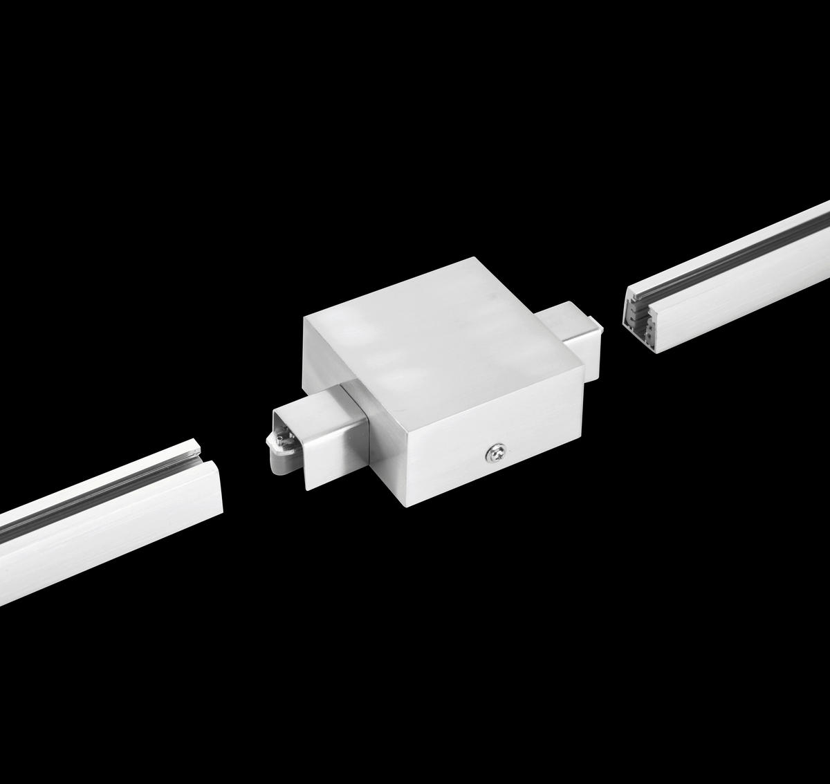 SCHIENENSYSTEM-EINSPEISER - Nickelfarben, Basics, Metall (14,5/8,5/4cm) - Fischer & Honsel