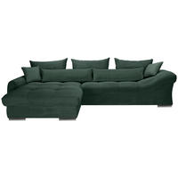 ECKSOFA Dunkelgrün Cord  - Chromfarben/Dunkelgrün, KONVENTIONELL, Textil/Metall (225/335cm) - Carryhome